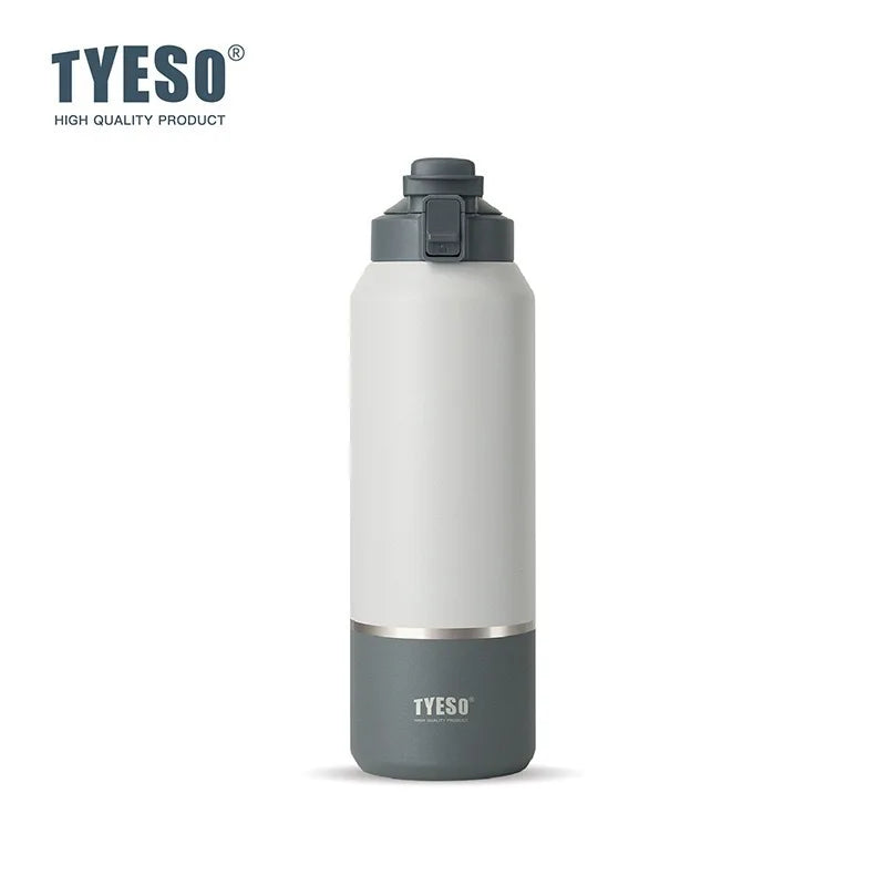 Tyeso Large Capacity Insulated Water Bottle Portable Travel Mug with Handle Leak-Proof Lid for Outdoor Sports Hiking Drinkware
