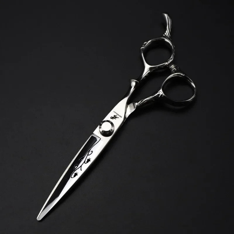 Professional JP 440c Steel 6 '' Hollow Shears Dragon Hair Cutting Scissors Haircut Thinning Barber Tools Hairdresser Scissors