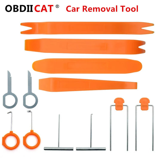 OBDIICAT A+Quality Disassembly Tools Car DVD Player Stereo Refit  Interior Plastic Trim Panel Dashboard Installation Removal Pry
