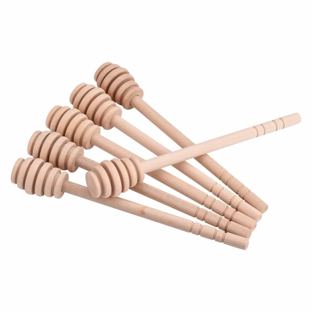 50Pcs Wooden Spoon Set Honey Spoon Mixing Dispenser Stirring Stick Candy Bar Dipper Coffee Milk Tea Jam Rod HoneyKitchen Gadgets