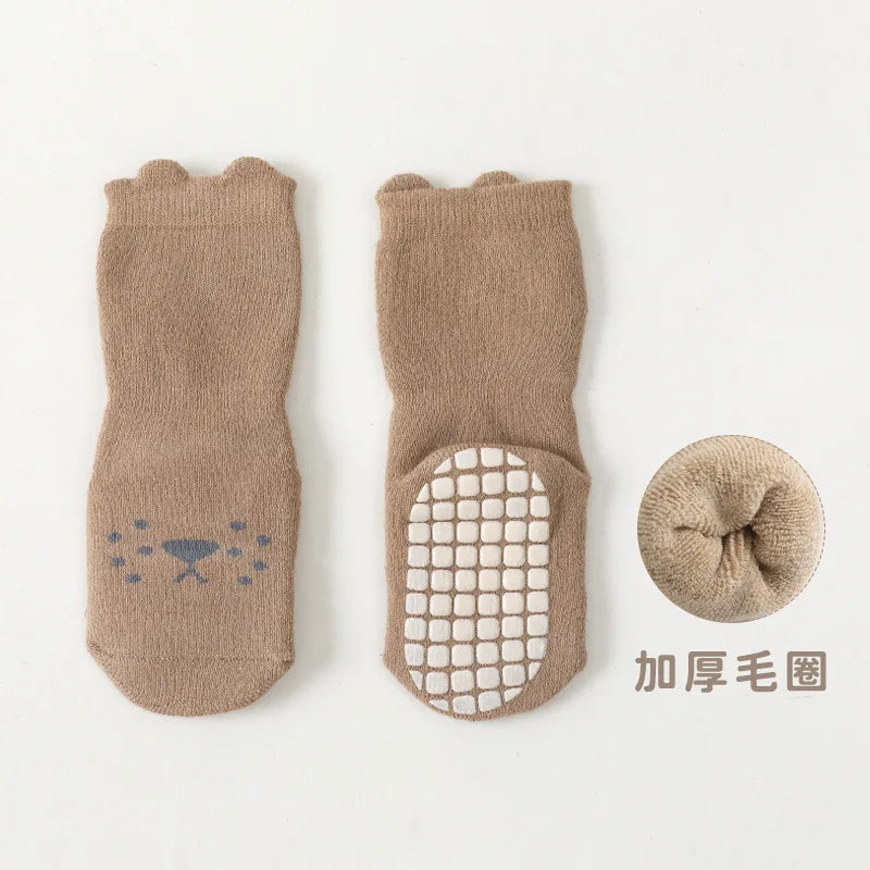 Children's Socks Autumn Winter Thicken Baby Socks Anti Slip Newborn Baby Warm Floor Socks Cotton Infant Kid Socks For Girls Boy