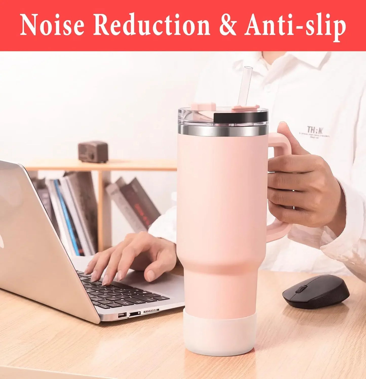 2Pcs Silicone Boot for Stanley Cup Fits H2.0 30oz 40oz Tumbler Protective Cup Bottom Sleeve Cover Cup Accessories