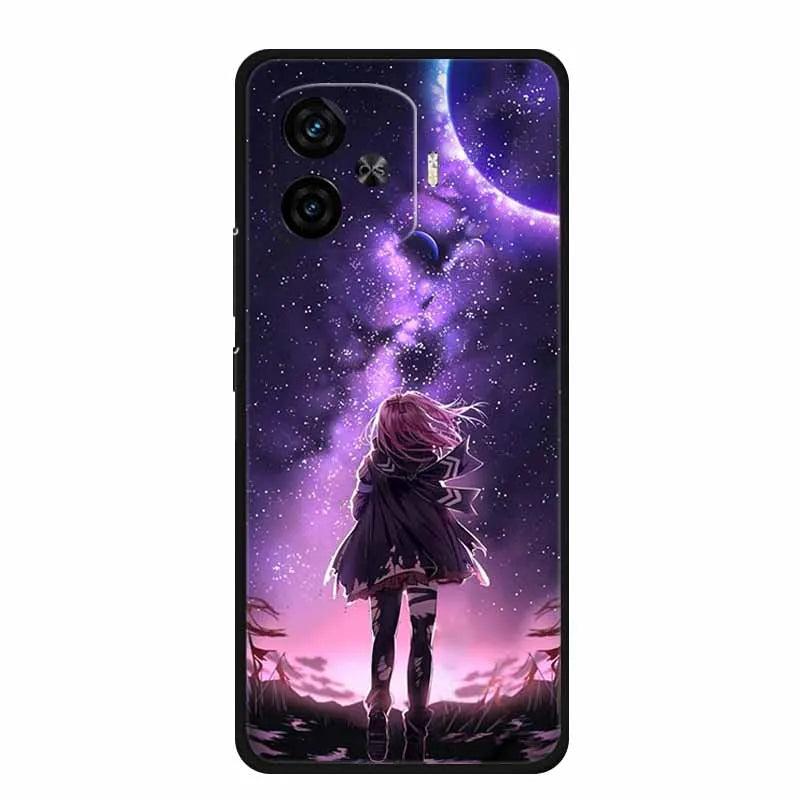 For Vivo iQOO Z9 Turbo Back Cover Case Z9Turbo Phone Cover Black Silicone Soft Coque For Vivo iQOO Z9 Turbo Phone Case 6.78" Bag