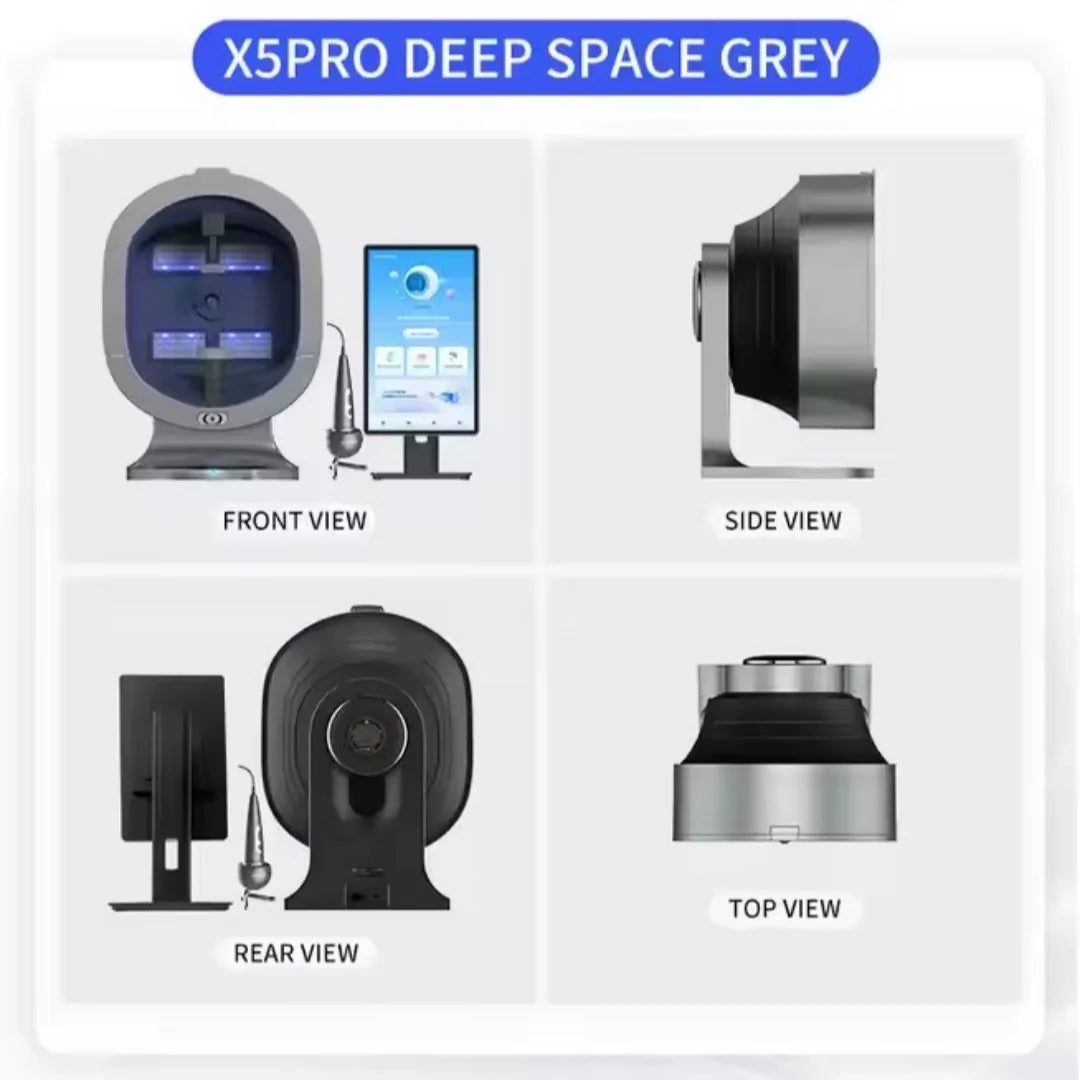 3D AI facial skin analyzer for hair diagnosis and professional analysis with 8-spectral beauty salon equipment