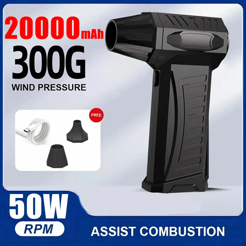 Super Violent Blower 500000RPM Brushless Turbo Jet Blower Dry 20000mAh Fast Charging Duct Fan 300G Thrust PC Cleaning Too