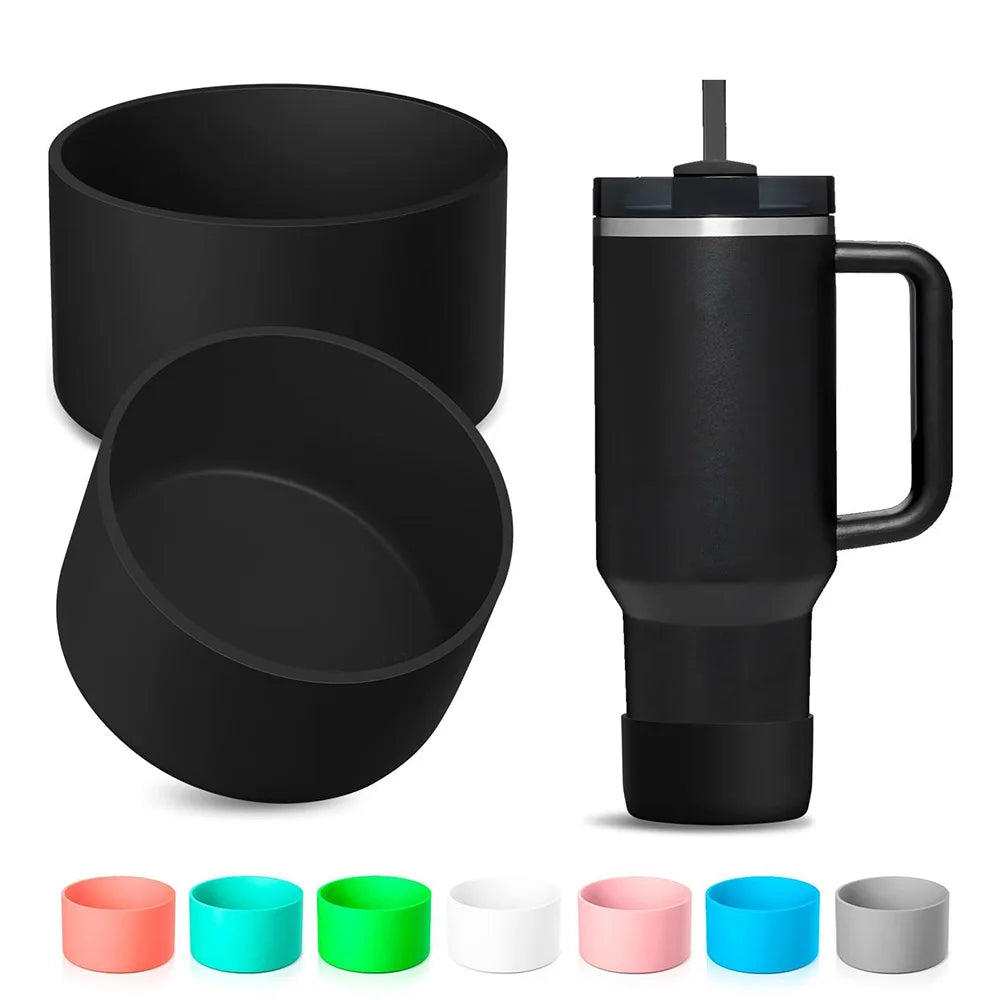 2Pcs Silicone Boot for Stanley Cup Fits H2.0 30oz 40oz Tumbler Protective Cup Bottom Sleeve Cover Cup Accessories