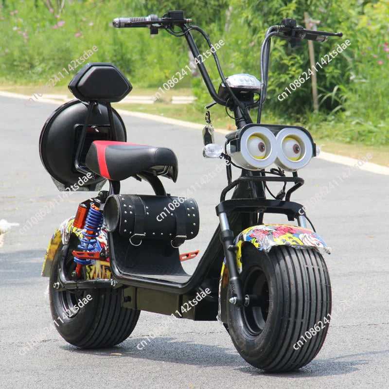 New electric vehicle large wide tire adult scooter two-wheeled off-road vehicle battery car scooter motorcycle sports car