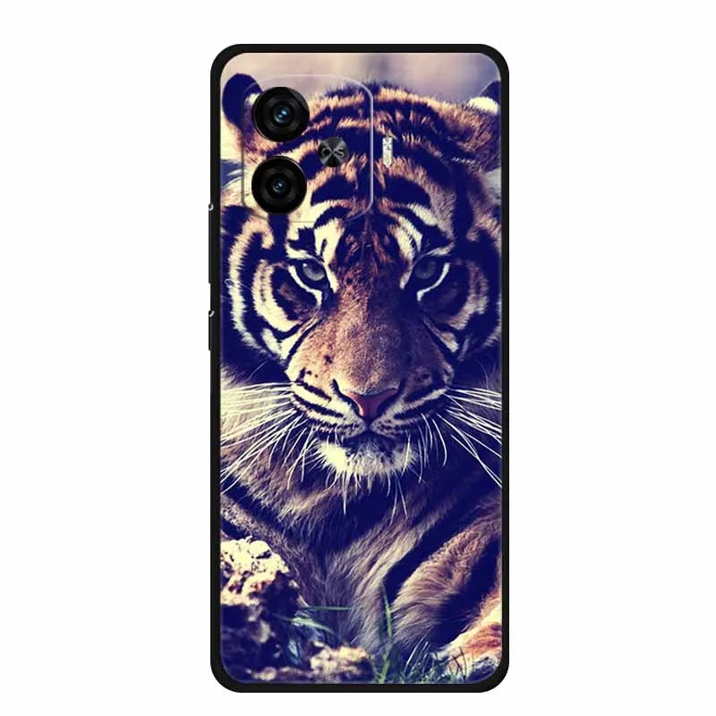 For Vivo iQOO Z9 Turbo Back Cover Case Z9Turbo Phone Cover Black Silicone Soft Coque For Vivo iQOO Z9 Turbo Phone Case 6.78" Bag