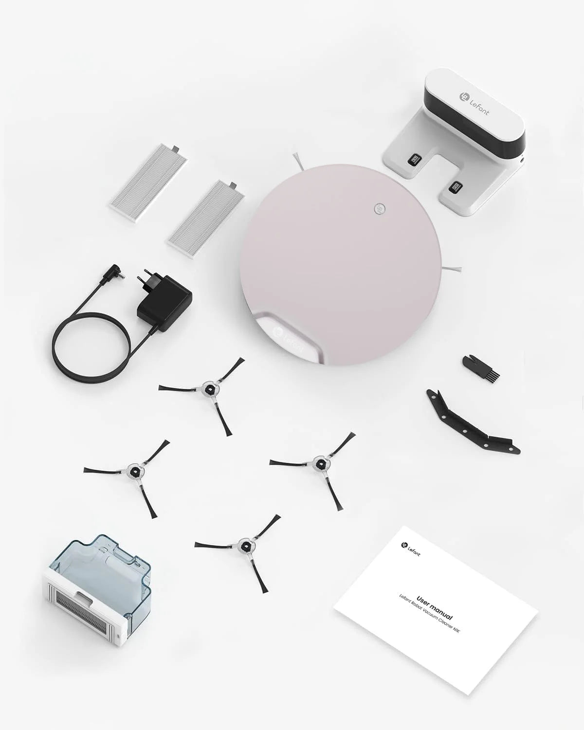 Lefant N1 Robot Vacuum Cleaner, Suction Power 4500PA, 4 Cleaning Modes, App Control, Up to 165 Minutes Autonomy