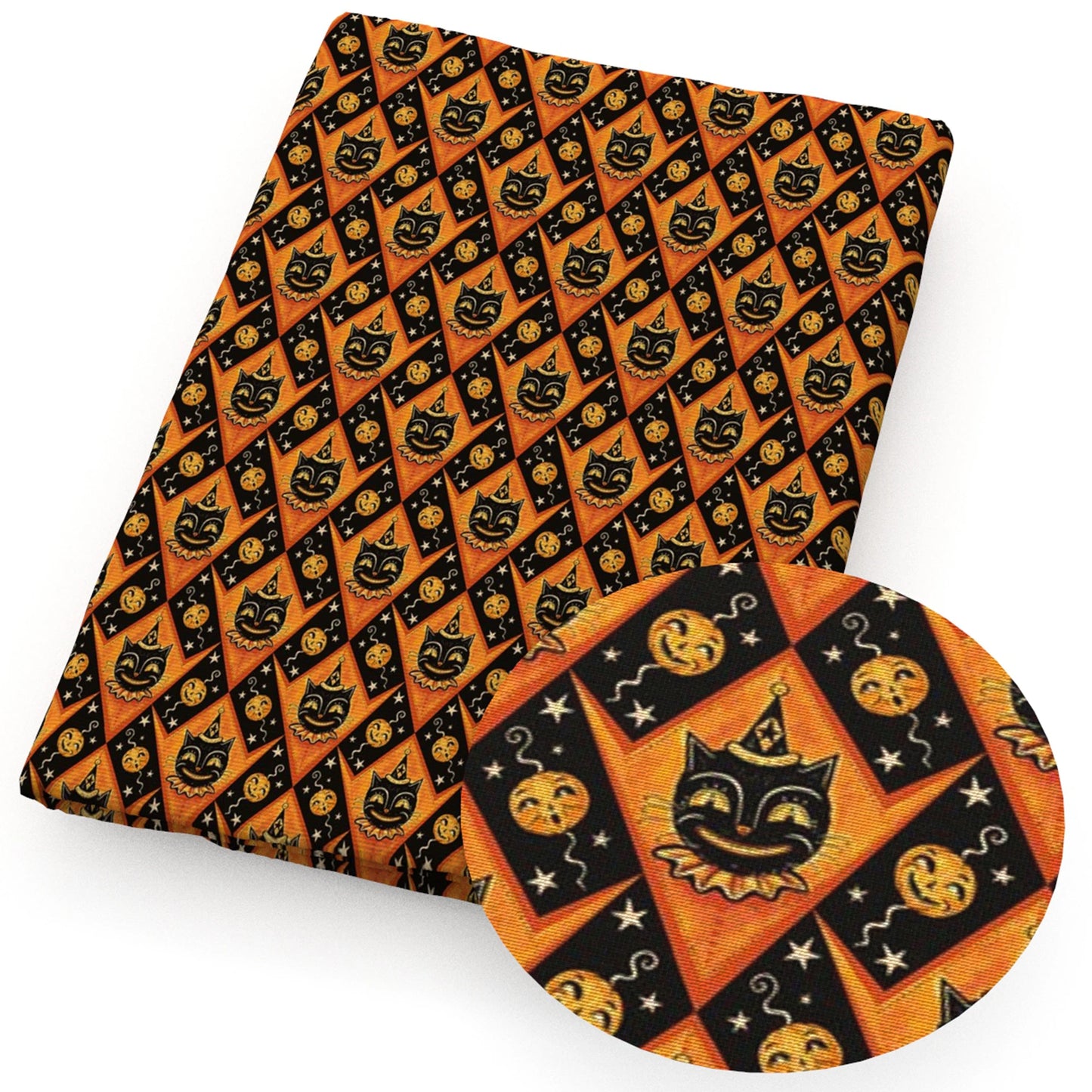 50*45cm  Halloween Flower Floral Polyester Cotton Fabric for Tissue Sewing Quilting Fabrics Needlework Material DIY Handmade