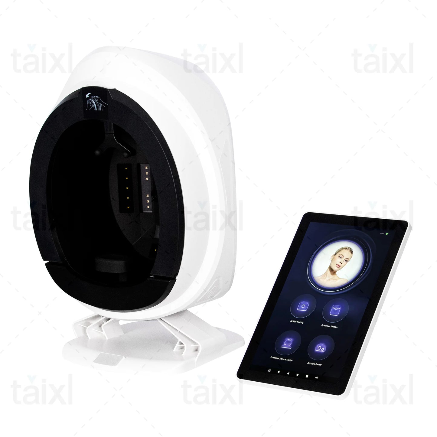 3D AI Aesthetic Skin Analyzer Smart Detector Facial Scanner Machine Skin Moisture Analyzer Skin Microscope