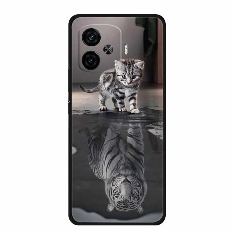 For Vivo iQOO Z9 Turbo Back Cover Case Z9Turbo Phone Cover Black Silicone Soft Coque For Vivo iQOO Z9 Turbo Phone Case 6.78" Bag