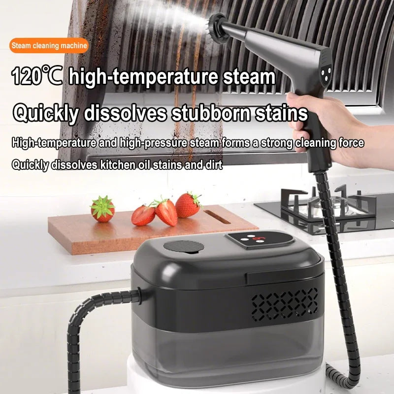 1500W Steam Cleaner High Temperature Pressure Washer with Remote control Steam Cleaning Machine For Home Kitchen Hood Car 1400ml
