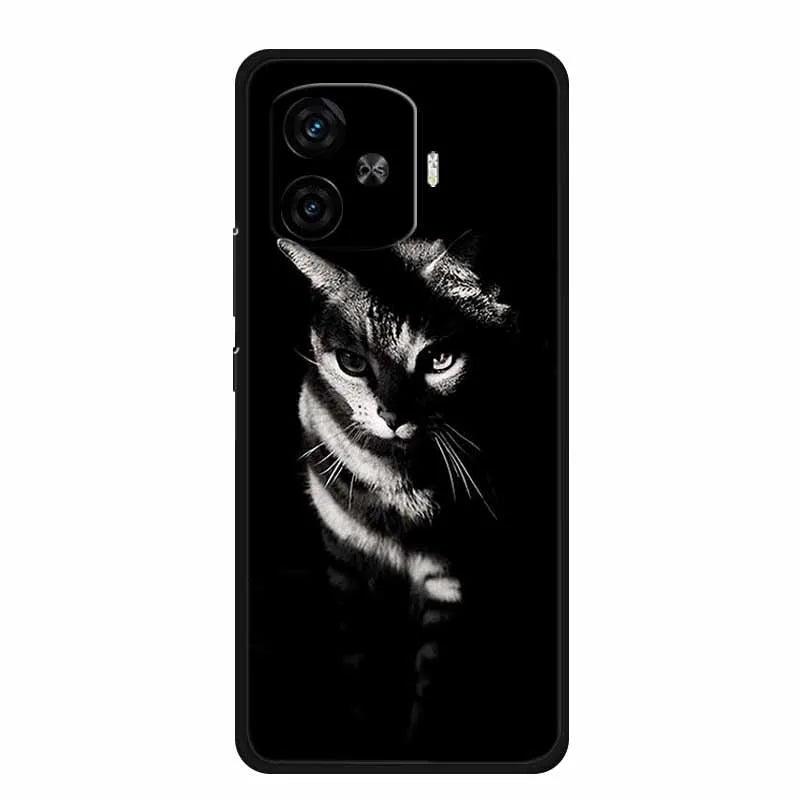 For Vivo iQOO Z9 Turbo Back Cover Case Z9Turbo Phone Cover Black Silicone Soft Coque For Vivo iQOO Z9 Turbo Phone Case 6.78" Bag