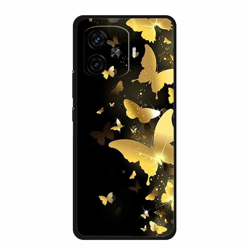 For Vivo iQOO Z9 Turbo Back Cover Case Z9Turbo Phone Cover Black Silicone Soft Coque For Vivo iQOO Z9 Turbo Phone Case 6.78" Bag