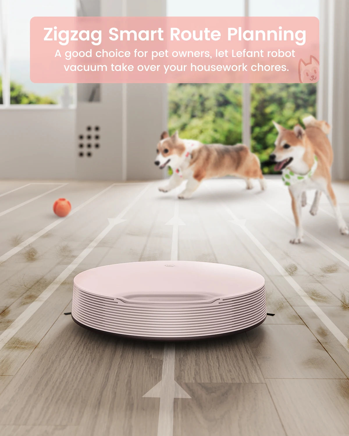 Lefant N1 Robot Vacuum Cleaner, Suction Power 4500PA, 4 Cleaning Modes, App Control, Up to 165 Minutes Autonomy
