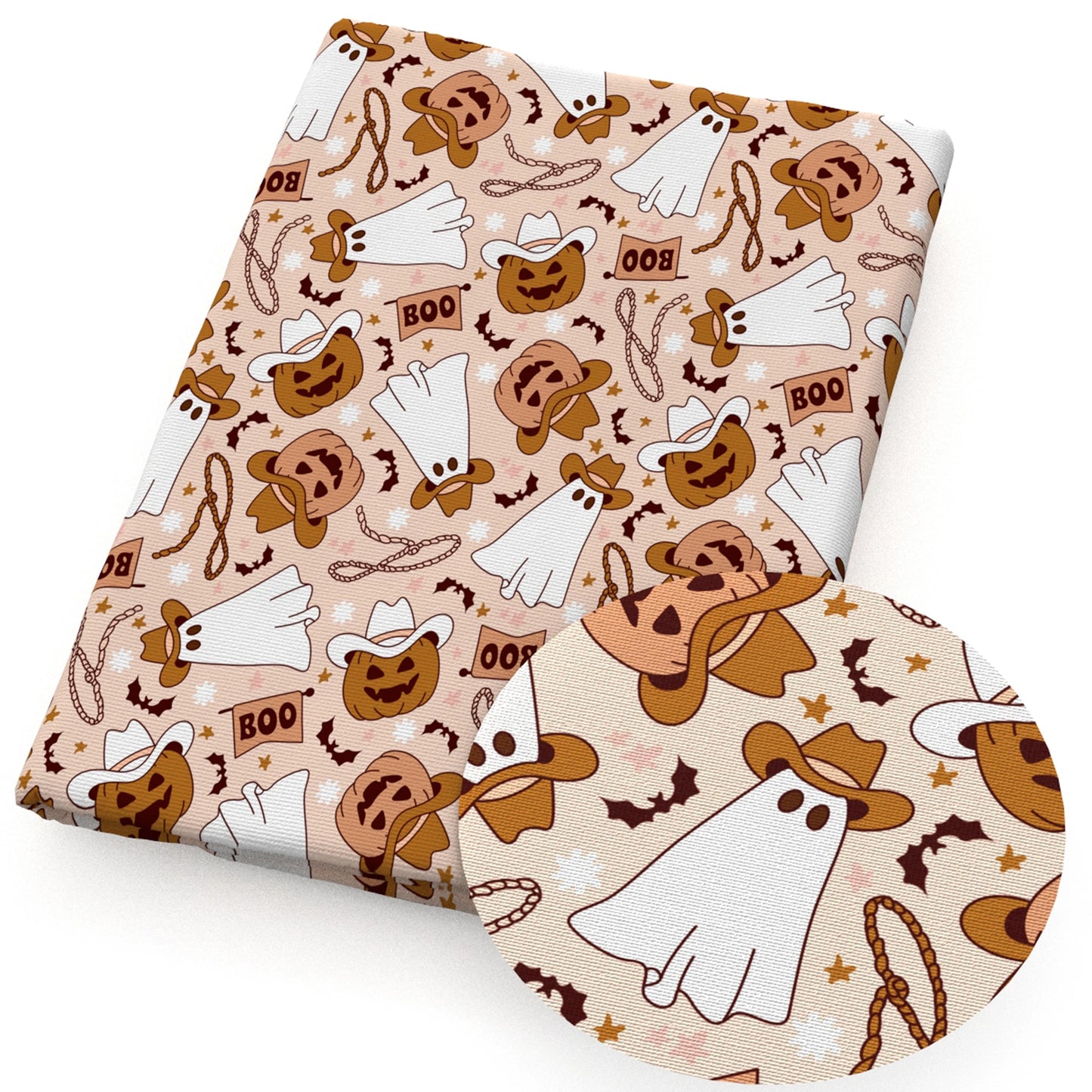 50*45cm  Halloween Flower Floral Polyester Cotton Fabric for Tissue Sewing Quilting Fabrics Needlework Material DIY Handmade