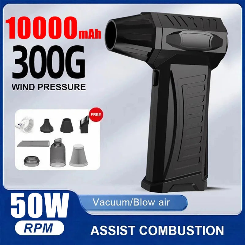 Super Violent Blower 500000RPM Brushless Turbo Jet Blower Dry 20000mAh Fast Charging Duct Fan 300G Thrust PC Cleaning Too