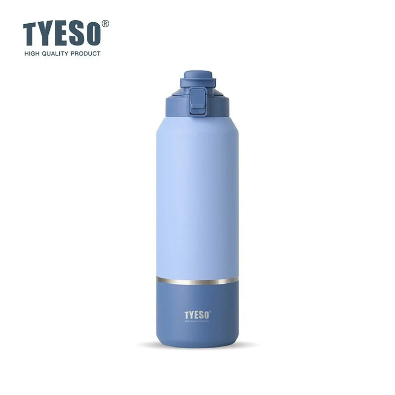 Tyeso Large Capacity Insulated Water Bottle Portable Travel Mug with Handle Leak-Proof Lid for Outdoor Sports Hiking Drinkware