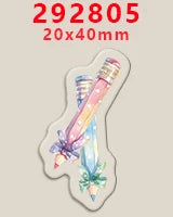 10pcs Clear Acrylic Planar Resin Back To School Themed DIY Bows Keychain Craft Supplies Handmade A294953