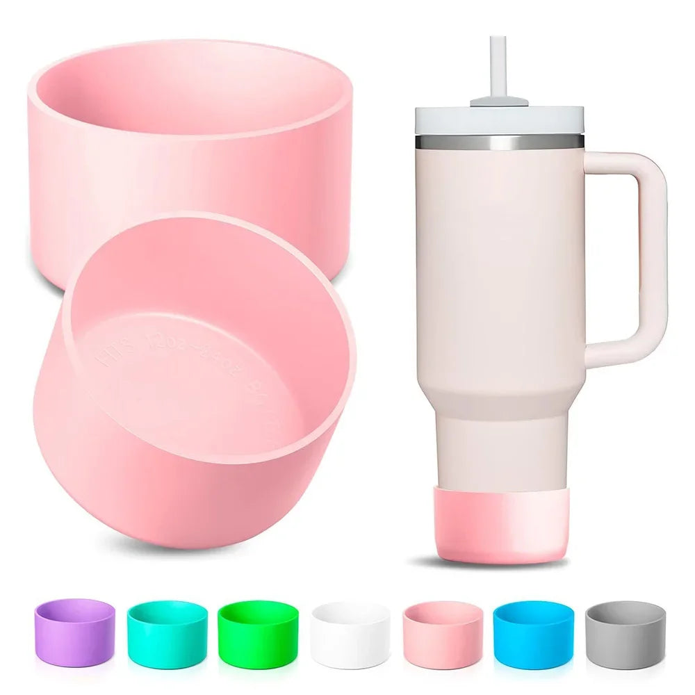 2Pcs Silicone Boot for Stanley Cup Fits H2.0 30oz 40oz Tumbler Protective Cup Bottom Sleeve Cover Cup Accessories