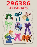 10pcs Clear Acrylic Planar Resin Back To School Themed DIY Bows Keychain Craft Supplies Handmade A294953