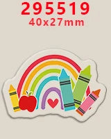 10pcs Clear Acrylic Planar Resin Back To School Themed DIY Bows Keychain Craft Supplies Handmade A294953