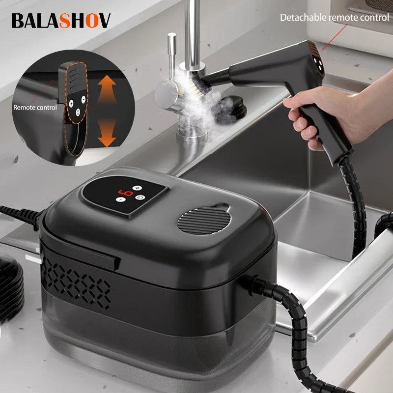 1500W Steam Cleaner High Temperature Pressure Washer with Remote control Steam Cleaning Machine For Home Kitchen Hood Car 1400ml
