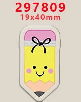 10pcs Clear Acrylic Planar Resin Back To School Themed DIY Bows Keychain Craft Supplies Handmade A294953