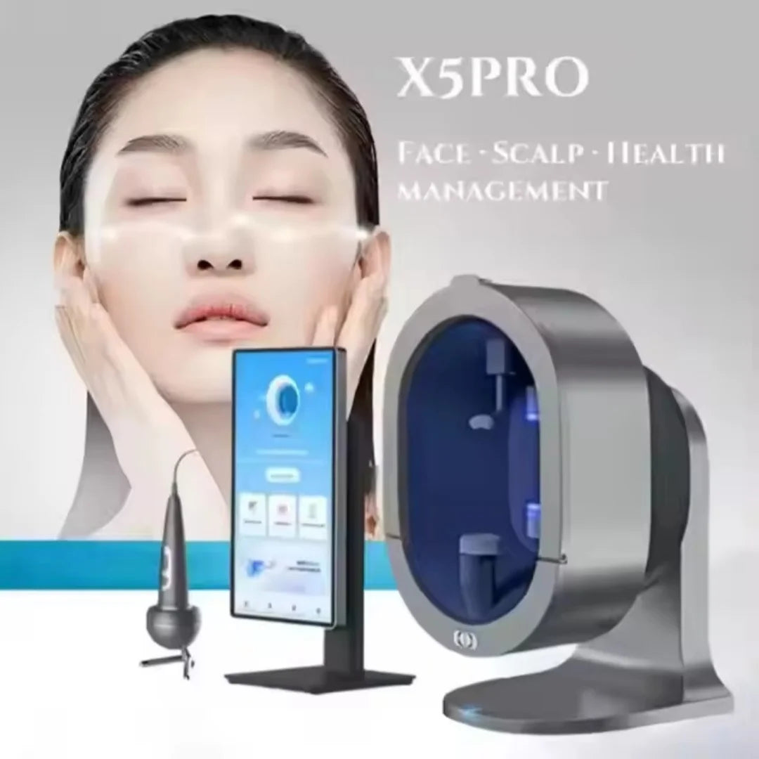 3D AI facial skin analyzer for hair diagnosis and professional analysis with 8-spectral beauty salon equipment