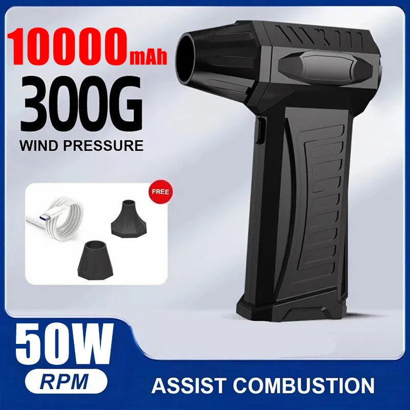 Super Violent Blower 500000RPM Brushless Turbo Jet Blower Dry 20000mAh Fast Charging Duct Fan 300G Thrust PC Cleaning Too