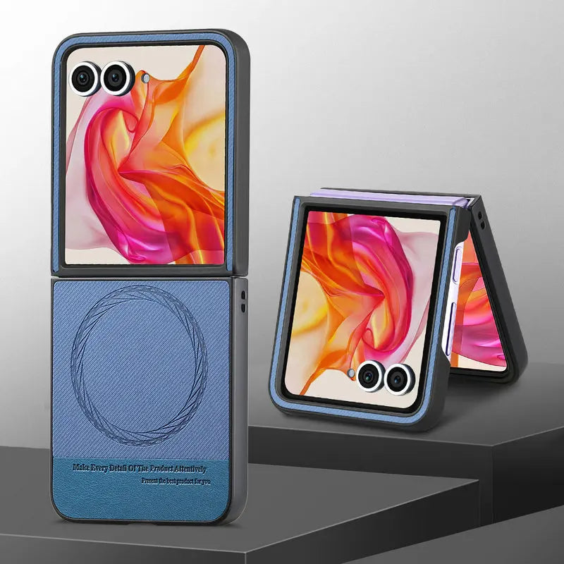 For Motorola Razr 60 50 40 Ultra 5G Folding Magsafe Case Luxury Leather Wireless Charge Back Capa Moto Razr 50 Razr60 Plus 2025