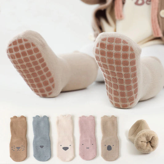 Children's Socks Autumn Winter Thicken Baby Socks Anti Slip Newborn Baby Warm Floor Socks Cotton Infant Kid Socks For Girls Boy