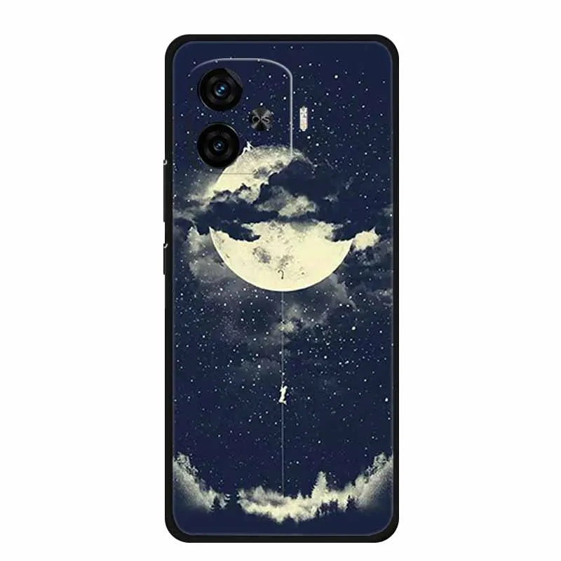 For Vivo iQOO Z9 Turbo Back Cover Case Z9Turbo Phone Cover Black Silicone Soft Coque For Vivo iQOO Z9 Turbo Phone Case 6.78" Bag