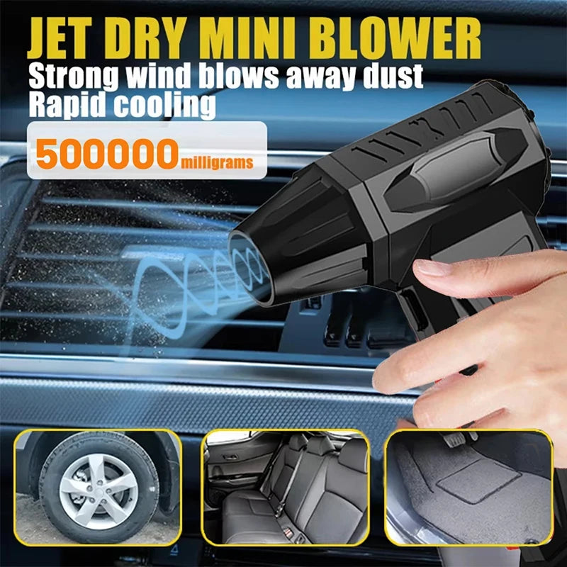 Super Violent Blower 500000RPM Brushless Turbo Jet Blower Dry 20000mAh Fast Charging Duct Fan 300G Thrust PC Cleaning Too