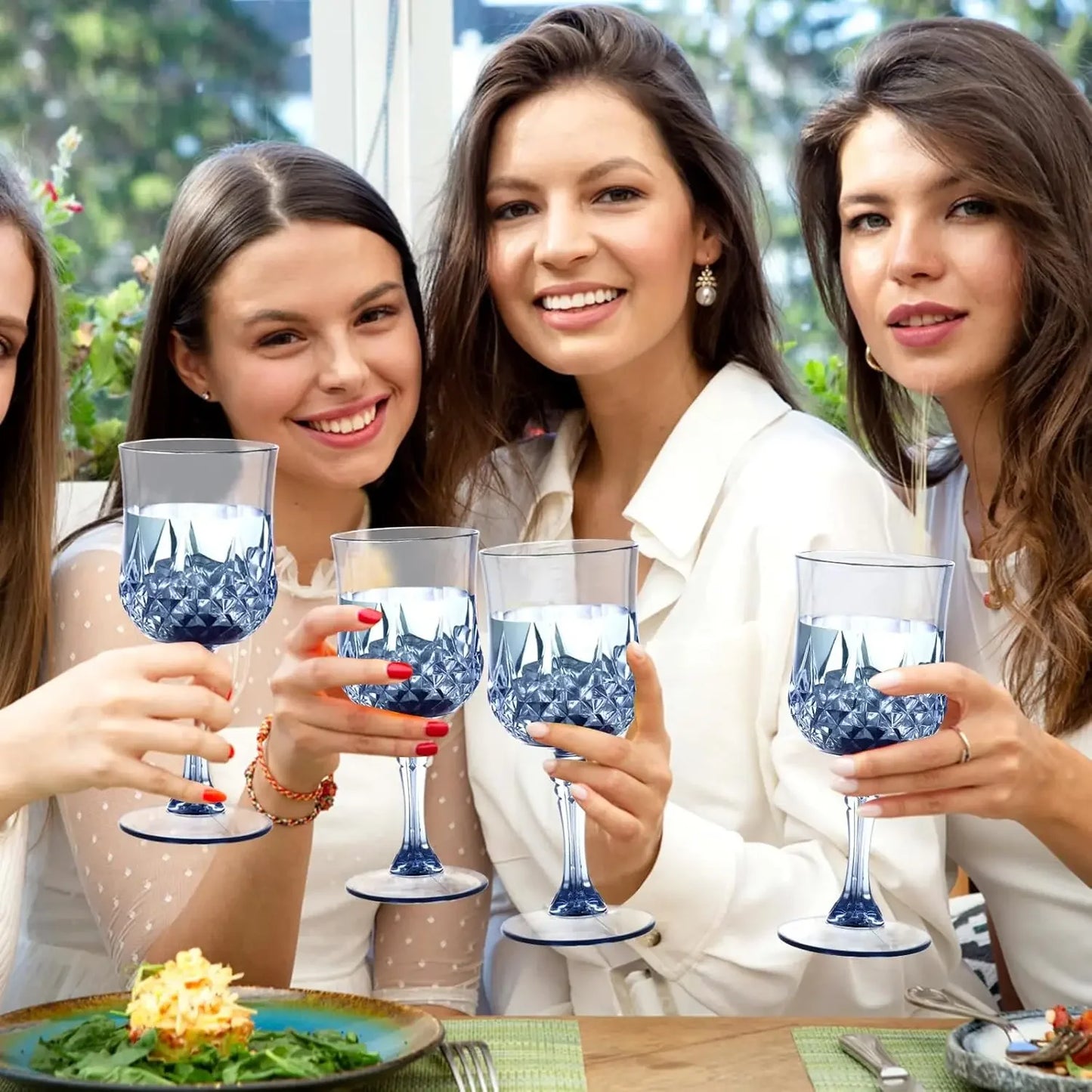 12-36PCS Shatterproof Tall Plastic Champagne Flutes Reusable Wine Glasses for Wedding Party Outdoor Picnic  Drinkware Decoration