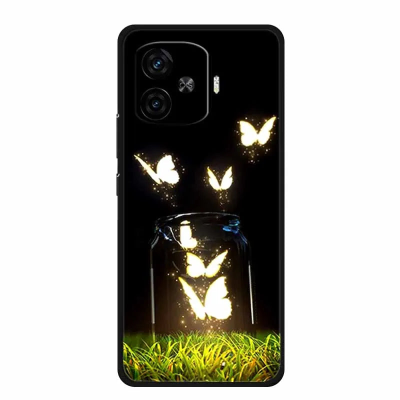 For Vivo iQOO Z9 Turbo Back Cover Case Z9Turbo Phone Cover Black Silicone Soft Coque For Vivo iQOO Z9 Turbo Phone Case 6.78" Bag