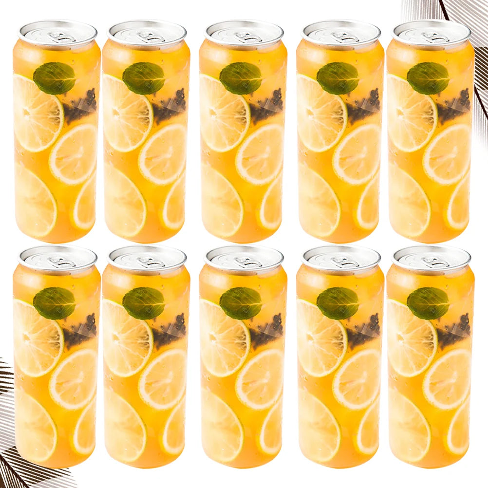 10PCS Plastic Coffee Bottles Disposable Empty Juice Bottles PET Water Storage Container