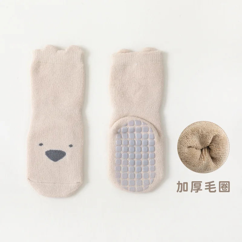 Children's Socks Autumn Winter Thicken Baby Socks Anti Slip Newborn Baby Warm Floor Socks Cotton Infant Kid Socks For Girls Boy