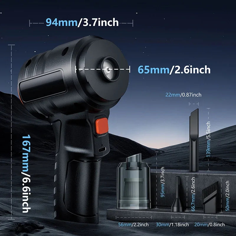 Xiaomi Car Vacuum Cleaner Portable Wireless Large Suction Dust Mini Handheld Car Cleaner Blowing Suction Integrated Dust Blower
