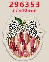 10pcs Clear Acrylic Planar Resin Back To School Themed DIY Bows Keychain Craft Supplies Handmade A294953