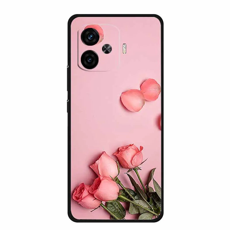 For Vivo iQOO Z9 Turbo Back Cover Case Z9Turbo Phone Cover Black Silicone Soft Coque For Vivo iQOO Z9 Turbo Phone Case 6.78" Bag