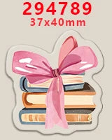 10pcs Clear Acrylic Planar Resin Back To School Themed DIY Bows Keychain Craft Supplies Handmade A294953