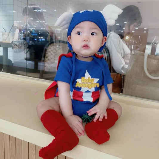 South Korea baby clothes Summer new baby Boy Onesie INS Romper children's suit 100 days photo Baby Party Costume 100% Cotton