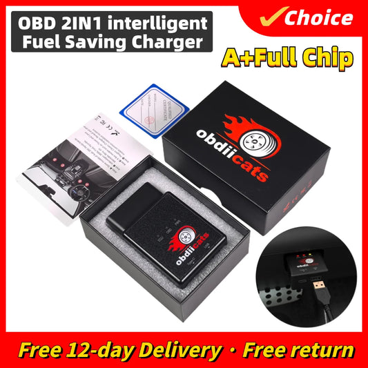 obdiicats OBD 2IN1 Fuel Saving With Fast Charger Chip Tuning Box For Benzine &Diesel Cars Increase Power Upgraded From HK-V3