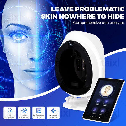 3D AI Aesthetic Skin Analyzer Smart Detector Facial Scanner Machine Skin Moisture Analyzer Skin Microscope
