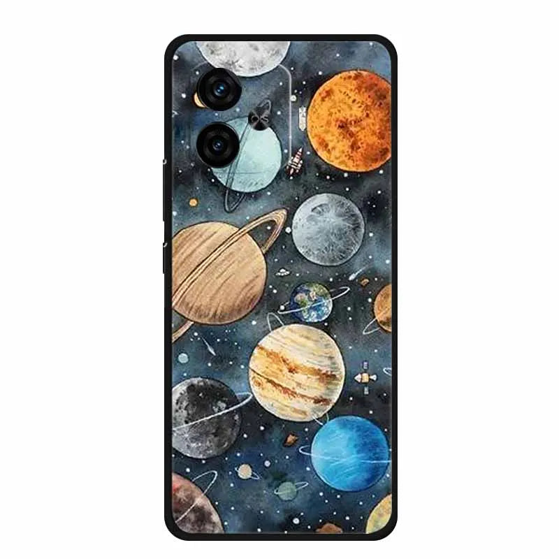 For Vivo iQOO Z9 Turbo Back Cover Case Z9Turbo Phone Cover Black Silicone Soft Coque For Vivo iQOO Z9 Turbo Phone Case 6.78" Bag