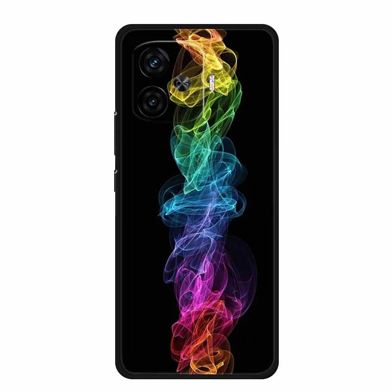 For Vivo iQOO Z9 Turbo Back Cover Case Z9Turbo Phone Cover Black Silicone Soft Coque For Vivo iQOO Z9 Turbo Phone Case 6.78" Bag