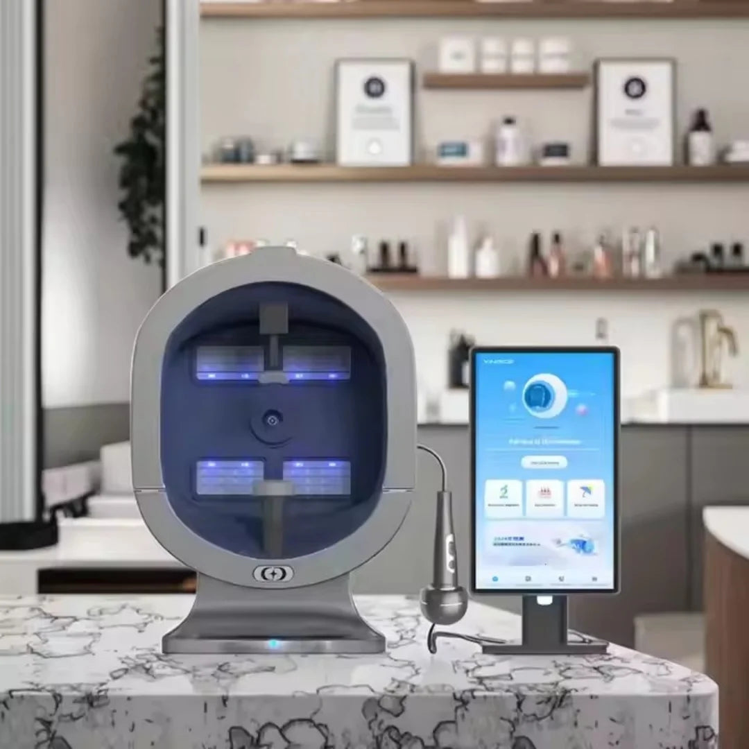 3D AI facial skin analyzer for hair diagnosis and professional analysis with 8-spectral beauty salon equipment
